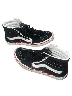 Vans Sk8-Hi Bolt Hi-Top Leather Skater Black Sneakers Men’s‎ 11 Athletic Casual